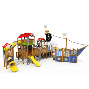 Moetry naturale parco giochi all'aperto Design personalizzato nave pirata giochi con scivolo in acciaio inox per bambini parco divertimenti - Product Image 5