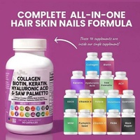 Pilules de collagène personnalisées avec logo pour les cheveux, la peau et les ongles, bloqueur de DHT avec capsules de soutien à la vitamine E pour adultes, non destiné aux femmes enceintes