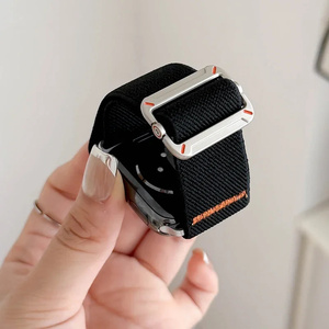 Correa de Nailon Ajustable para Reloj <span class=keywords><strong>Apple</strong></span> Serie 11 10 9 8 7 6 5 <span class=keywords><strong>SE</strong></span> Ultra 49mm 42mm 46mm con Hebilla Metálica - Product Image 6