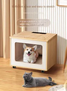 2024 nuevo diseño de muebles de madera para mascotas 35L/65L/70L producto de aseo y limpieza para perros y gatos caja secadora para mascotas