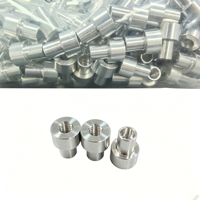 Connecteur d'extrémité de tige filetée en aluminium usiné CNC, pièces usinées sur mesure par étapes pour équipement mécanique, fabriqué en Chine