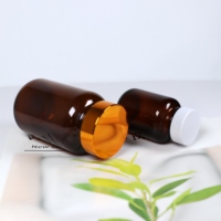 Bouteilles de pilules médicales de 60ml Récipient ambré en verre pour suppléments et capsules Tailles de 60ml à 500ml disponibles