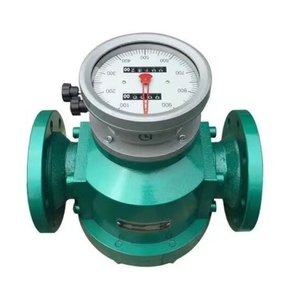 เครื่องวัดการไหลแบบโอวัลเกียร์ KFBST 4-20mA สำหรับของเหลวความหนืดสูง เช่น น้ำมันเคมี น้ำ  ทำจากเหล็กหล่อ  รับแรงดันได้ 4.0MPa  แบบ OEM พร้อมเข็มชี้และระบบรีเซ็ต - Product Image 1