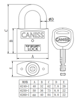 Vente en gros 40-50mm Serrure à code clé Combinaison de verrouillage de porte en verre Acier alliage de zinc aluminium PC Serrure à cylindre Cadenas Serrures de porte en boîte