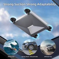 Kit de fixation par ventouse pour fenêtre de voiture Starlink Mini, couleur grise, portable, avec étui de protection en silicone