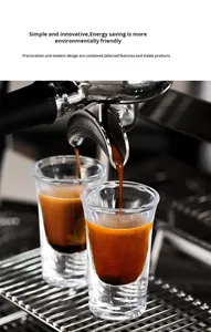 Machine à expresso commerciale CRM3201 à double pompe semi-automatique avec boîtier en acier inoxydable pour hôtels et semi-automatique C - Product Image 5