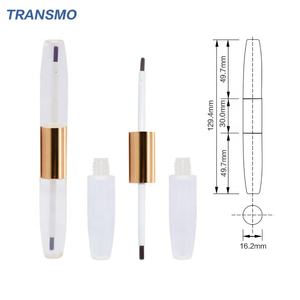Tube de brillant à lèvres vide double face 7 ml, conteneur de rouge à lèvres liquide à double tube, tubes de brillant à lèvres à deux faces avec pinceau OEM - Product Image 3