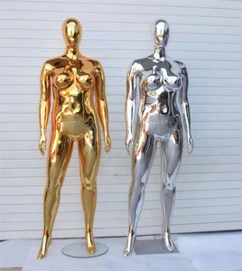 Factory Wholesale <strong>Female</strong> Male <strong>Dummy</strong> Golden Mannequin Plus Size Golden Chrome <strong>Female</strong> Mannequin - Product Image 4