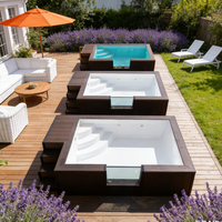 Piscine en fibre de verre préfabriquée hors sol, piscine de luxe pour extérieur, jardin, villa, hôtel, piscine conteneur