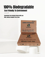 Özel Biyobozunur Çevre Dostu Okyanus Esintisi Çamaşır Deterjanı Levhaları