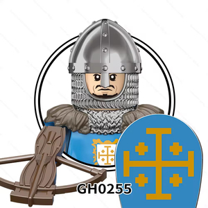 Thời Trung Cổ người lính và quân sự hiệp sĩ hành động con số Đồ chơi khối xây dựng Robot chủ đề Nhựa Chiến tranh Ngựa trẻ em 'món quà đồ chơi - Product Image 1