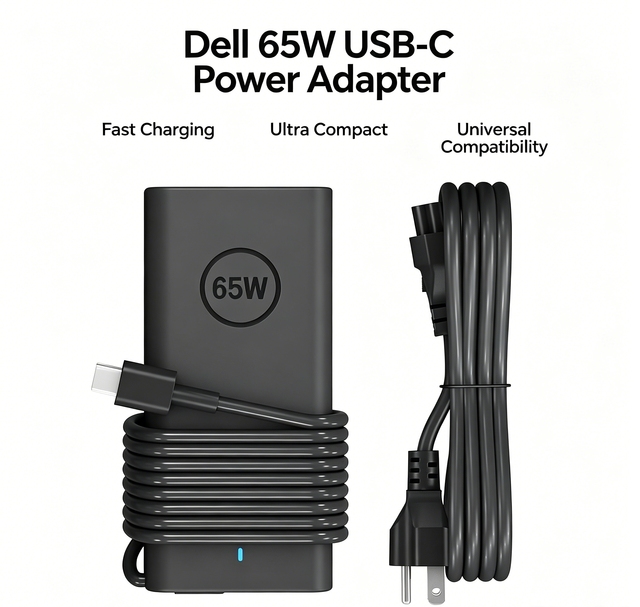 65W 45W USB C Laptop Charger for Dell Latitude 5420 5520 7420 5th Gen Type C AC Adapter Fast Charging