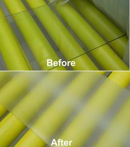 Macchina automatica sabbiatrice a rulli trasportatore sabbiatrice per pulizia di superfici in vetro/metallo - Product Image 4