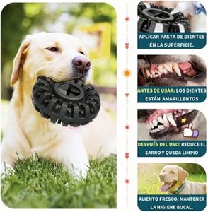 Juguete de Goma Resistente para Perros, Dispensador Interactivo de Golosinas, Juguete con Rueda para Dispensar Comida, para Masticadores Agresivos, Entrenamiento de Razas Grandes - Product Image 4