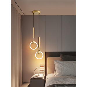 Pingeli Lighting Circular Pendant Light Iron Body Modern Minimalist Bedroom Ceiling Light Long Wire Design - Product Image 3