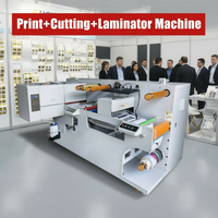 Imprimante d'étiquettes en rouleau 330 mm pour papier kraft, PET, BOPP, film transparent, jet d'encre UV, avec machine de découpe, de plastification et d'estampage