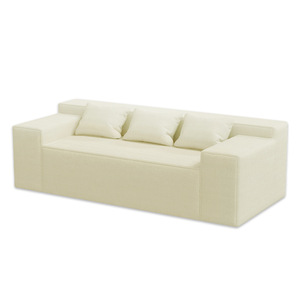 Divano Minimalista Italiano a Tre Posti in Tessuto, Senza Telaio, Completamente Imbottito in Spugna, Personalizzabile, Compresso per Spedizione Internazionale, per Soggiorno - Product Image 5