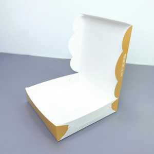 Witte luxe kunstpapier kartonnen lege vensterdoos gemengde noten en zaden verpakking cadeaudoos gerecycleerde materialen goud/zilver sterdesign - Product Image 5