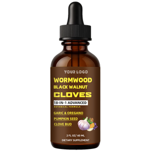 Gouttes liquides nettoyantes naturelles contre les parasites, à base d'armoise, <span class=keywords><strong>de</strong></span> noix noires <span class=keywords><strong>et</strong></span> <span class=keywords><strong>de</strong></span> clous <span class=keywords><strong>de</strong></span> <span class=keywords><strong>girofle</strong></span>, liquide oral antioxydant 60ml, soutien digestif intestinal - Product Image 6