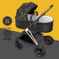 Poussette pour bébé en alliage d'aluminium, légère, pliable, design bidirectionnel, siège haute visibilité pour nouveau-nés et bébés