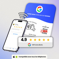 Carte NFC étanche en acrylique ou PVC avec code QR et URL mobile pour avis Google, autocollant de table pour commande de restaurant