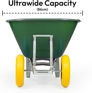 <span class=keywords><strong>Brouette</strong></span> robuste NS Factory grande capacité 200L avec double roue anti-crevaison 4.00-8 et plateau en plastique pour chariot de jardin domestique - Product Image 2