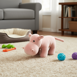 Peluche de Hipopótamo de 25 cm, Animal de Peluche Suave para Mascotas - Product Image 3