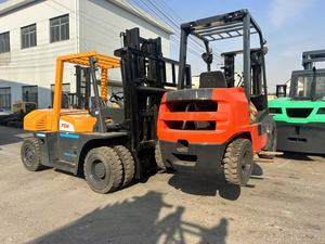 Chariot élévateur diesel d'occasion TCM 7 tonnes avec moteur Mitsubishi, levée de 4 m, chariot élévateur à combustion interne d'origine FD70 - Product Image 6