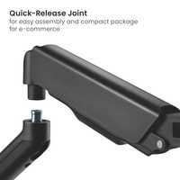 LDT46-C024E 17 "-32" 9kg rentable bras de moniteur double assisté par ressort ordinateur support VESA support de support double moniteur
