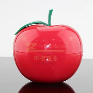 Personalizzato 20Ml Giallo Vuoto PP Piccolo Cosmetico Contenitore Crema 30Ml di Apple Forma di Frutta Piccolo Vaso di Plastica Vaso Cosmetico