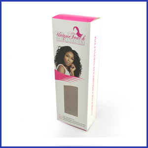 Boîtes d'emballage pour perruques en papier d'art biodégradable couleur CMJN avec lamination mate et gaufrage, pour la vente flash - Product Image 2