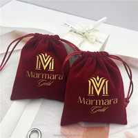 Sac à poussière en velours de luxe avec logo personnalisé en or pour bijoux, montres, lunettes de soleil et emballages cadeaux de parfums