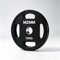 MZMM Plaque de poids réglable à quatre trous en acier recouvert de caoutchouc TPU, portable, antidérapante, écologique, pour usage commercial, avec poignée confortable