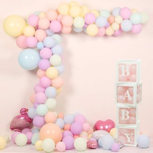 Balloon Decoration Latex Party Balloons 4pcs/Set DIY Transparent Box Latex Balloon Boxes Blocks Baby Shower Wedding Birthday Party Decoration Backdrop Balloon Box
