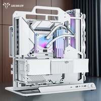 Socooler SOC-J High-End Mid Tower Gaming Computer Case ATX Mid Tower with Tempered Glass Panel for PC Gamers