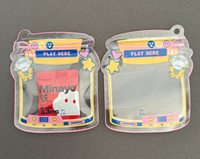 Mini-sachets refermables à fermeture éclair, motifs dessin animé mignons, pochettes auto-scellantes pour pinces à cheveux, bijoux, bonbons, snacks, jouets squishy