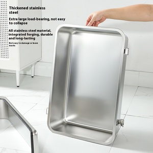Bac à litière pour chat en acier inoxydable extra large de 80 L - Conception semi-fermée avec clôture haute anti-éclaboussures, toilette pour animaux de compagnie écologique - Product Image 3