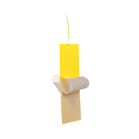 Aangepaste Niet-Giftige Hangende Dubbelzijdige Zelfklevende Ongediertebestrijding Plakkerig Plastic Geel Bord Fruitvlieg Bladluis Insectenlijm Val