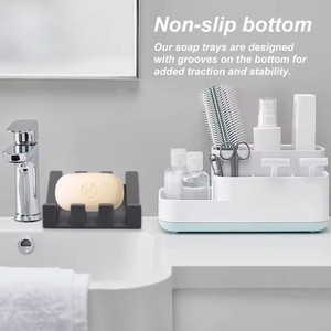 Porte-savon à drainage automatique en silicone Porte-savon de salle de bain Accessoires de salle de bain - Product Image 3