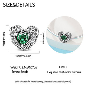 Colgante de latón blanco en forma de corazón, con incrustaciones de circonita, lleno de amor, el regalo perfecto para madres y familiares, joyería para mujer. - Product Image 4