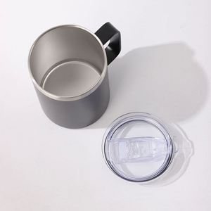Custom Logo 12oz Double Wall Vacuum <b>Insulated</b> Stainless Steel Coffee Camping <b>Mug</b> with Handle and Lid Office Cup Leak-Proof - Product Image 2