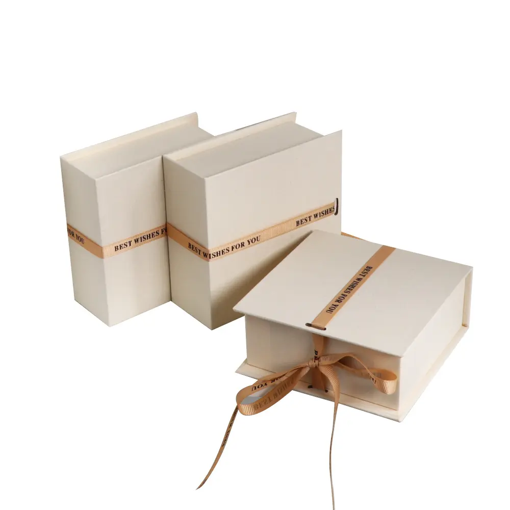 Personalização Personalizado Luxo Caixa De Jóias Embalagem Com Fita Caixa De Presente Do Casamento De Alta Qualidade Caixa De Presente Do Dia Dos Namorados
