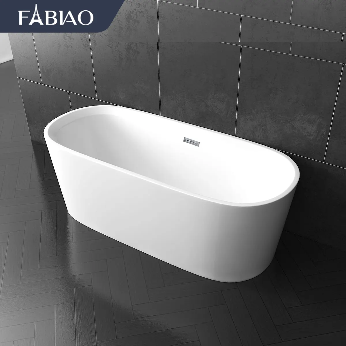 FABIAO marque wanna baignoire autoportante baignoire d'angle petite baignoire ovale surface solide baignoire simple