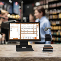 Vente chaude 15.6 "Win10/11/Linux/Android Pos Système Tout en Un Caisse Enregistreuse Pos Paiement Machine Retail Pos Système Paiement Kiosque
