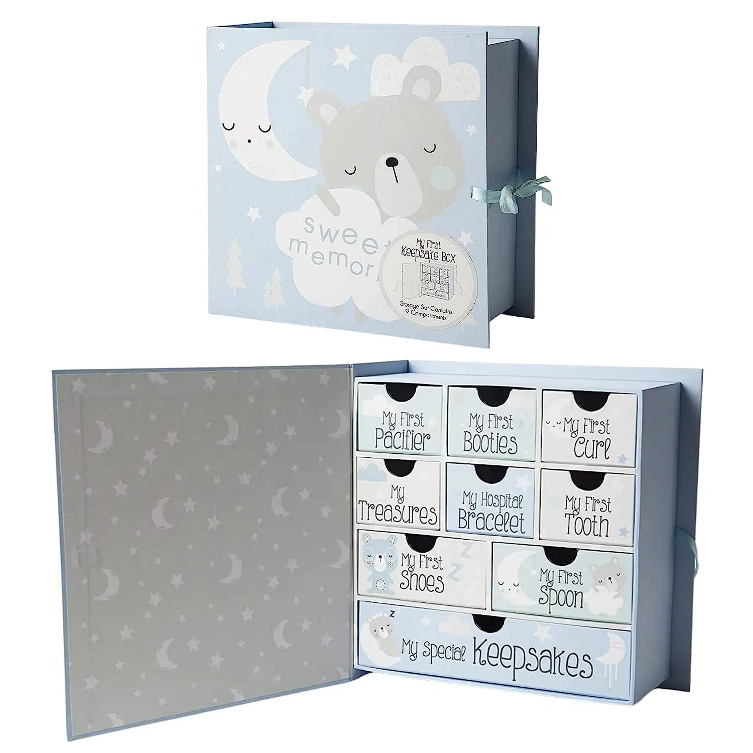 Boîtes pour bébé personnalisées fabriquées à la main Boîte à souvenirs pour bébé pour le service d'impression de cartons de souvenirs précieux