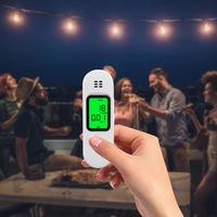 Détecteur d'alcool portable rechargeable Type-C blanc avec affichage multi-unités et fonction de téléchargement des données