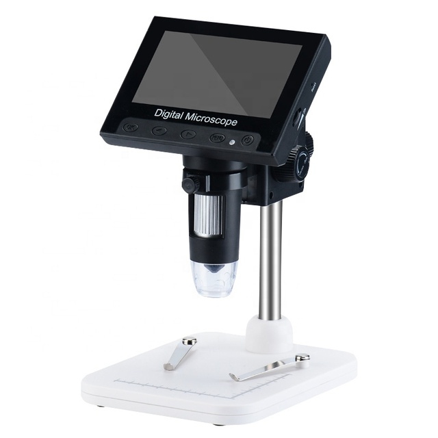 Portable USB Camera 500x-1000x Magnification 4.3" LCD Digital Video Microscope with 8 LEDs Illumination