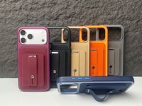 Étui de téléphone portable en cuir PU texturé avec fente pour cartes, antidérapant, résistant aux chocs, pour iPhone 18 17 16 15 14 13 Promax