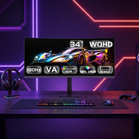 34 Zoll Curved 32:9 HDR Gaming-Monitor WUHD 5K 180Hz DP LCD Ultra-Breitbildschirm für E-Sports OEM-Lieferant