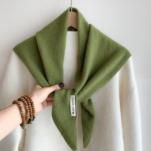 Chal de Punto de Lana Corto, Triangular, Vintage, Británico, para Mujer, Ecológico, Multifuncional, Cálido - Product Image 1